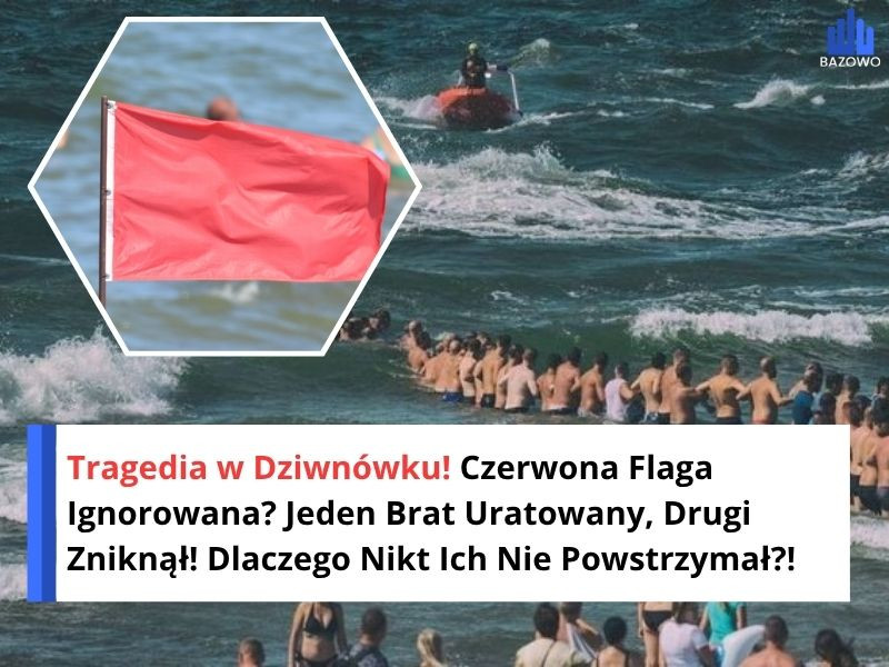 Tragedia w Dziwnówku! Czerwona Flaga Ignorowana? Jeden Brat Uratowany, Drugi Zniknął! Dlaczego Nikt Ich Nie Powstrzymał?!